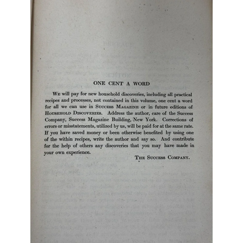 Household Discoveries and Mrs Curtis's‎ cook book- Antique cookbook 1903
